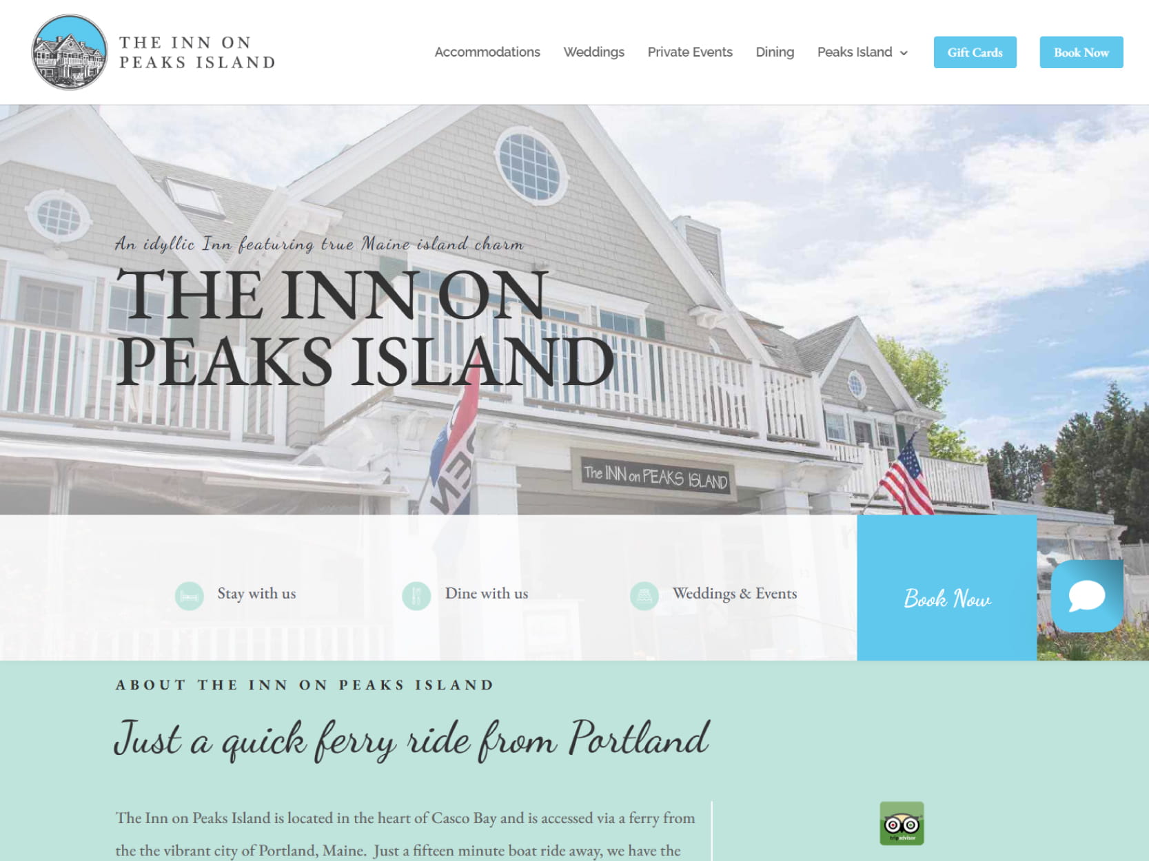 Thumbnail for my website section. This is the header for the Maine Harbor Tours website